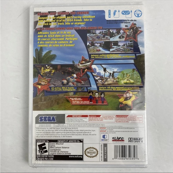Sonic & Sega All-Stars Racing (Nintendo Wii, 2010) Brand New Sealed - Picture 2 of 2